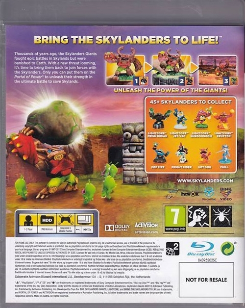 Skylanders Giants - PS3 (B Grade) (Genbrug)